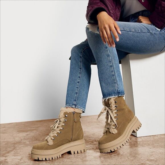 NEW Sam Edelman Women's Kyler 2 Lace Up Cold Weather Combat Boots Size 7.5 - Picture 1 of 7